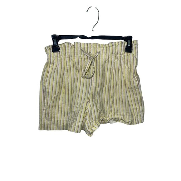 UNIQLO Women's Size XS Striped Cotton Linen Blend Shorts READ - Picture 1 of 9
